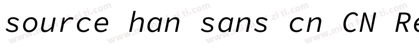 source han sans cn CN Regular字体转换